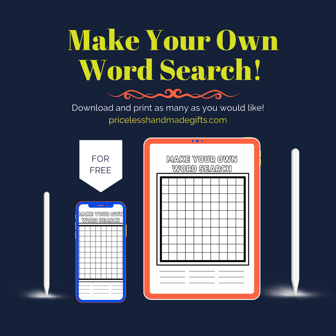 DIY Word Search Worksheet - Word Find Activity