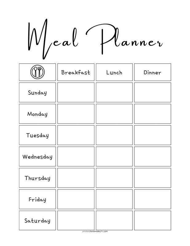 Printable Meal Planner