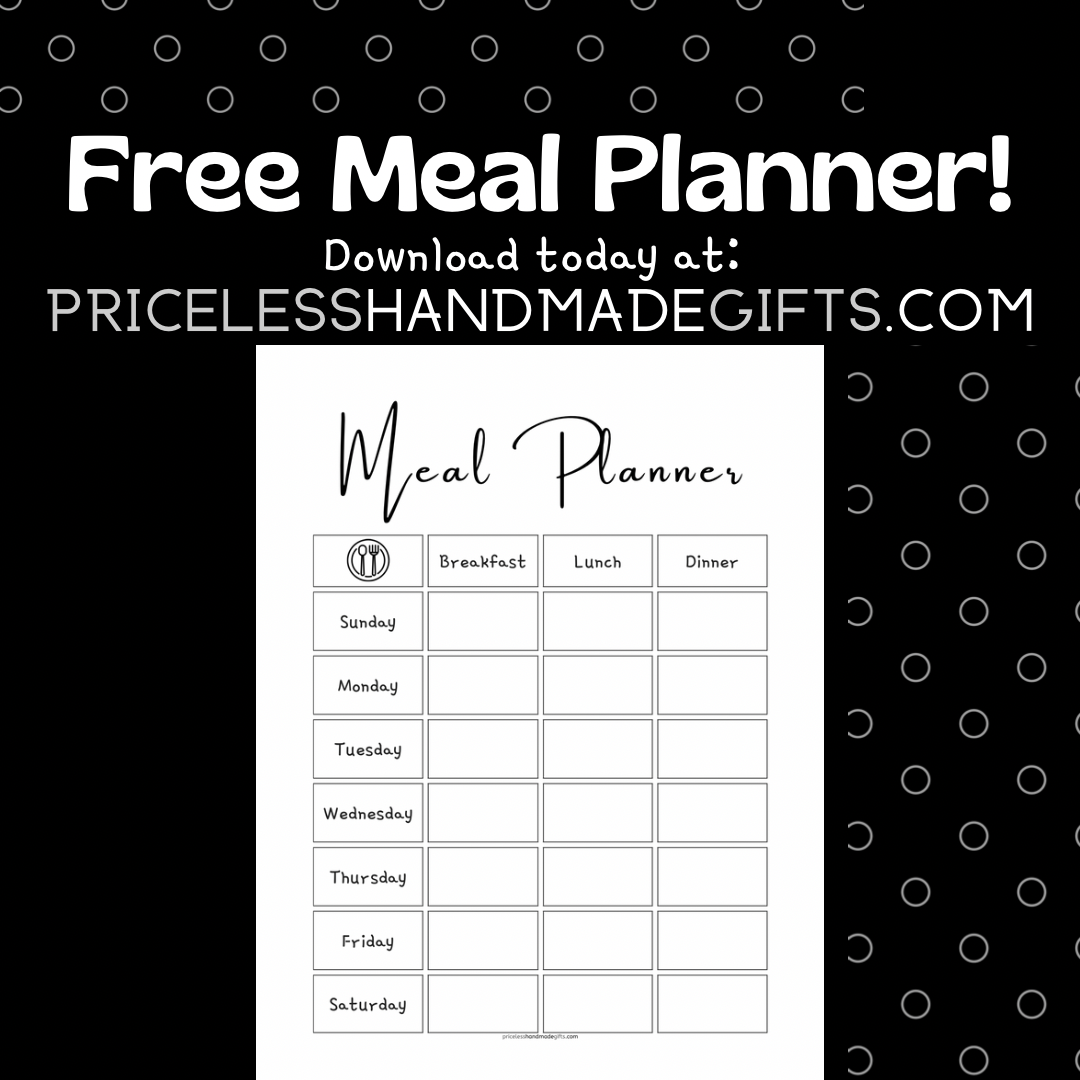Free Meal Planner Worksheet